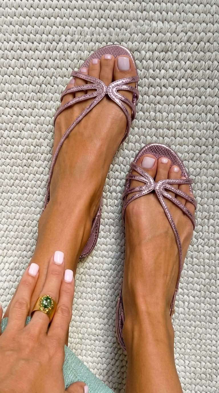 Serafina | Sandales dorées 'Essence d'Été'