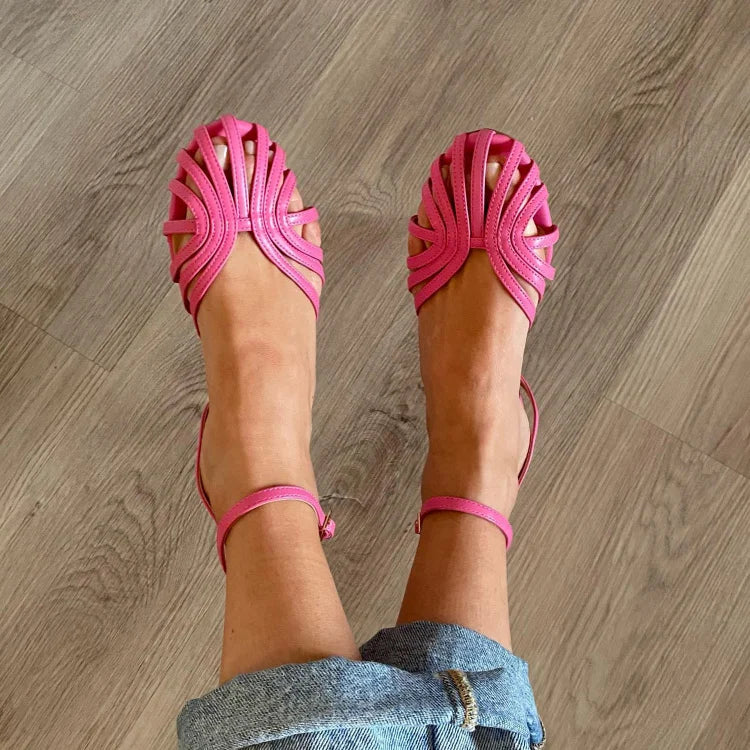 Victoria | Sandales à embellissements dorés
