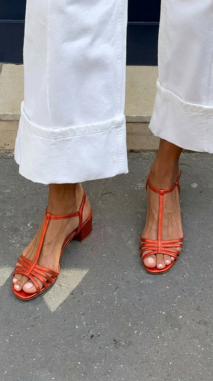 Allegra | Sandalias doradas: elegancia para el día a día