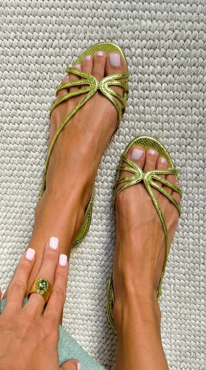 Serafina | Sandales Dorées Essence d'Été